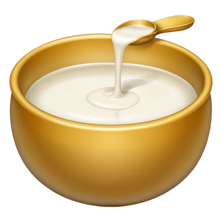 Sliver slave bowl emoji with only milk in it sticker