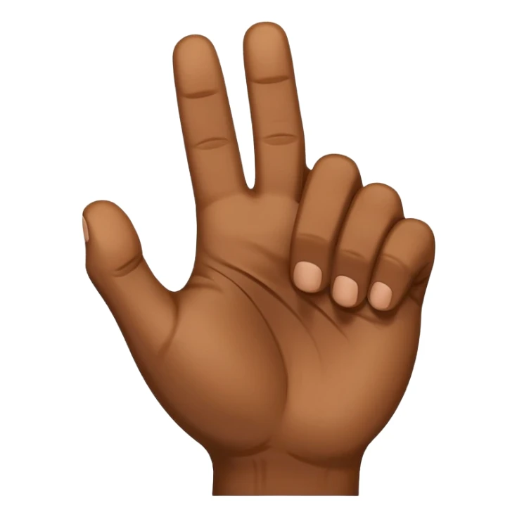 brown-skinned right fist with thumb out, palm facing camera, simple and bold sticker