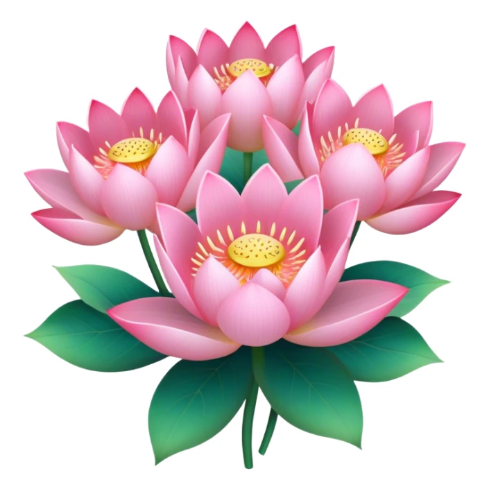 bouquet of lotus flowers sticker