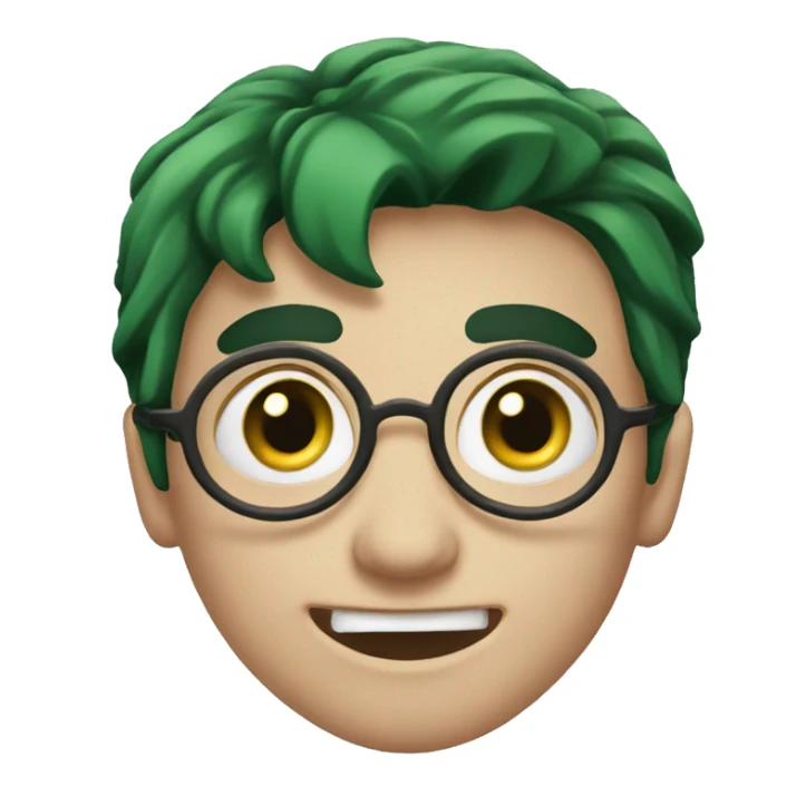 Harry potter with green eyes and lightening scar sticker