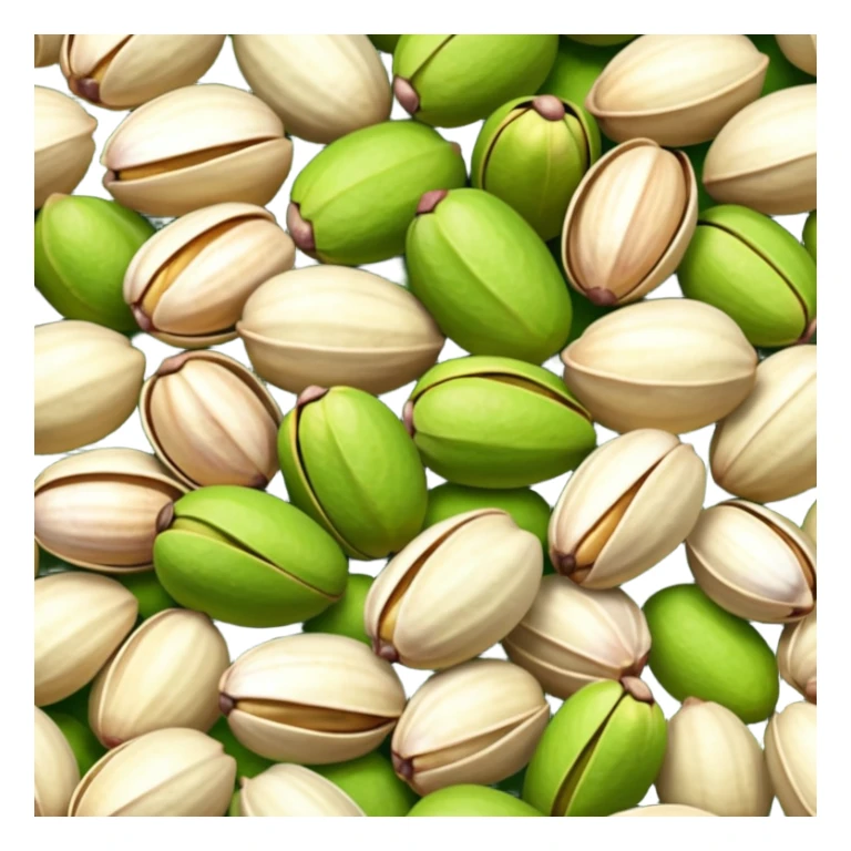 Heap of raw pistachios with shells, natural and organic, close-up view sticker