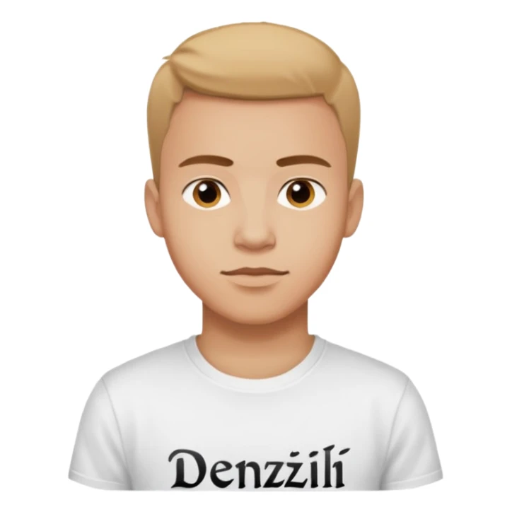 Junge, mit T-Shirt, Denizli Schrift sticker
