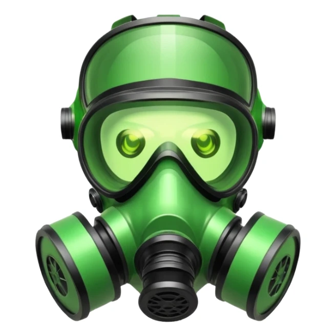 glitter green viper valorant gas mask sticker