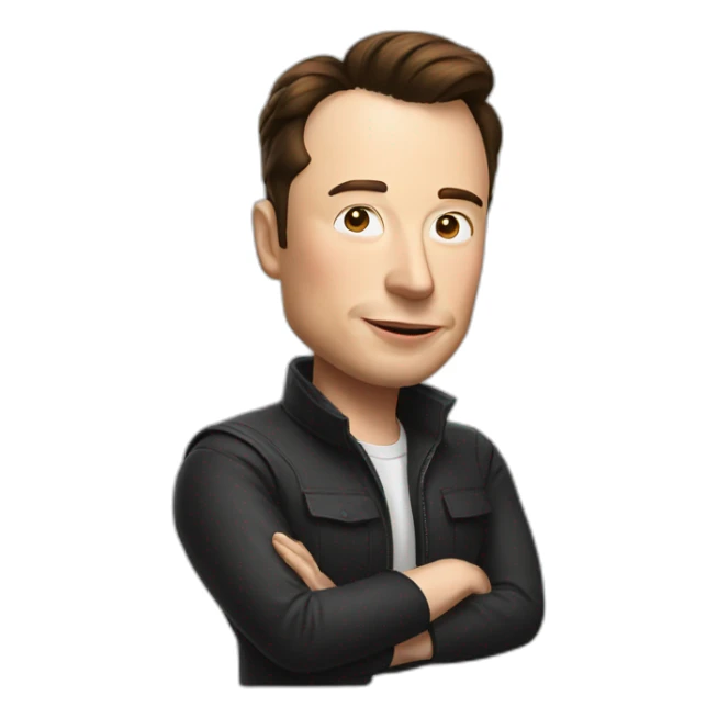 Elon musk and mario sticker