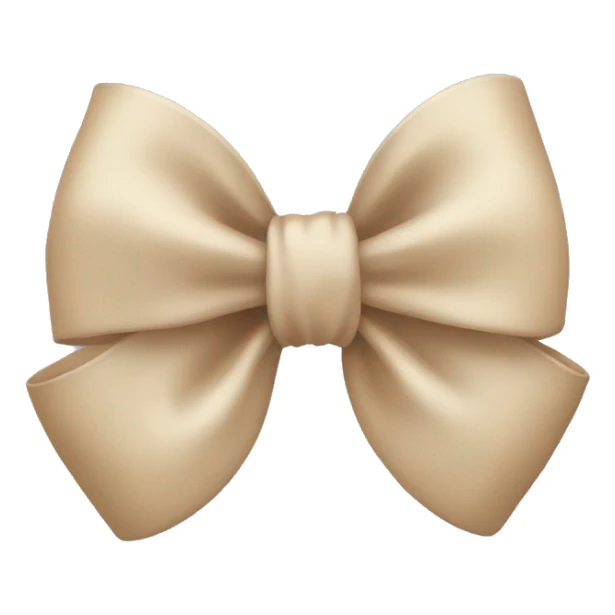 Beige bow  sticker
