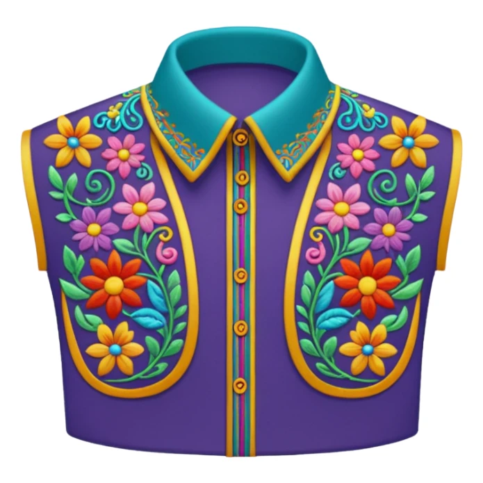 decorative colorful shirt collar sticker