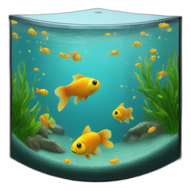 Des poissons (goupies) dans un aquarium d’angle sticker