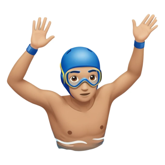 determined pool diver dives into a pool of confidence blue water  sticker