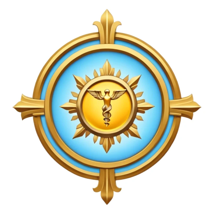 Apostle's emblem with a touch of light blue sticker