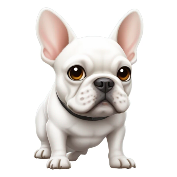 White French bulldog sticker