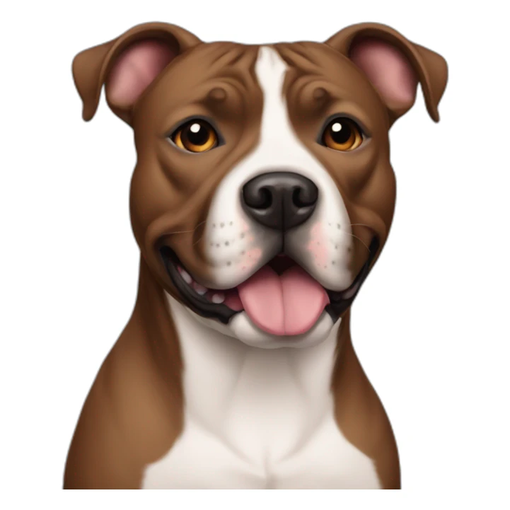 Brown head Staffordshire bull terrier sticker