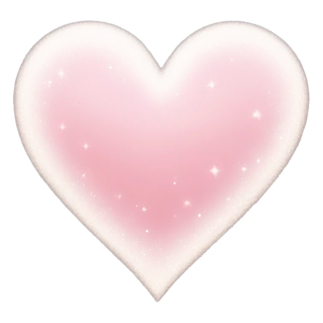 Light pink heart white sparkles  sticker