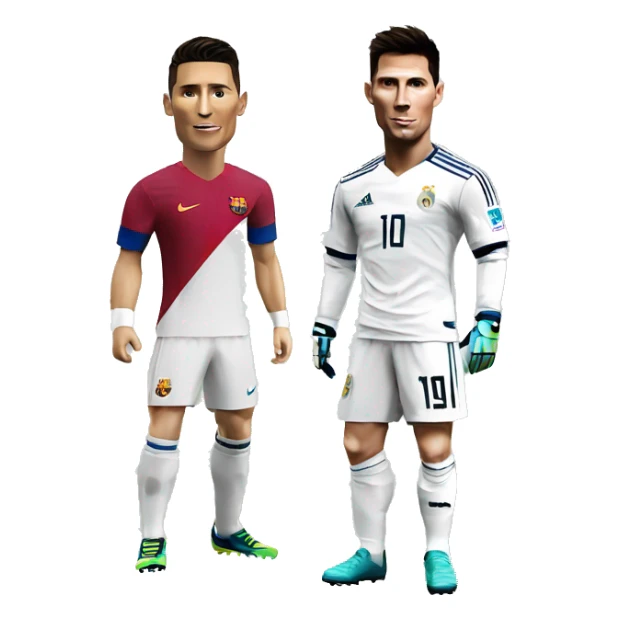 Cristiano ronaldo and lionel Messi are half robots sticker