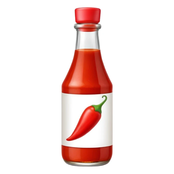 Thai style sweet chilli sauce in a glass bottle sticker