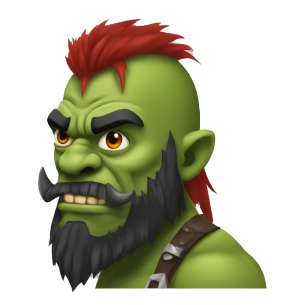 Berserker orc with red beard & mohican sticker