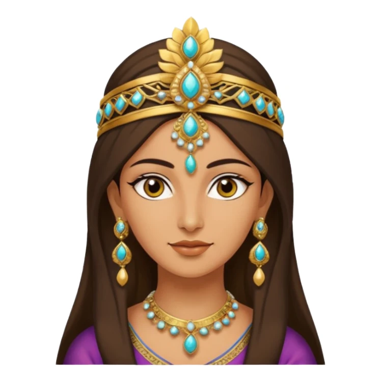 ancient persian woman with earrring sticker