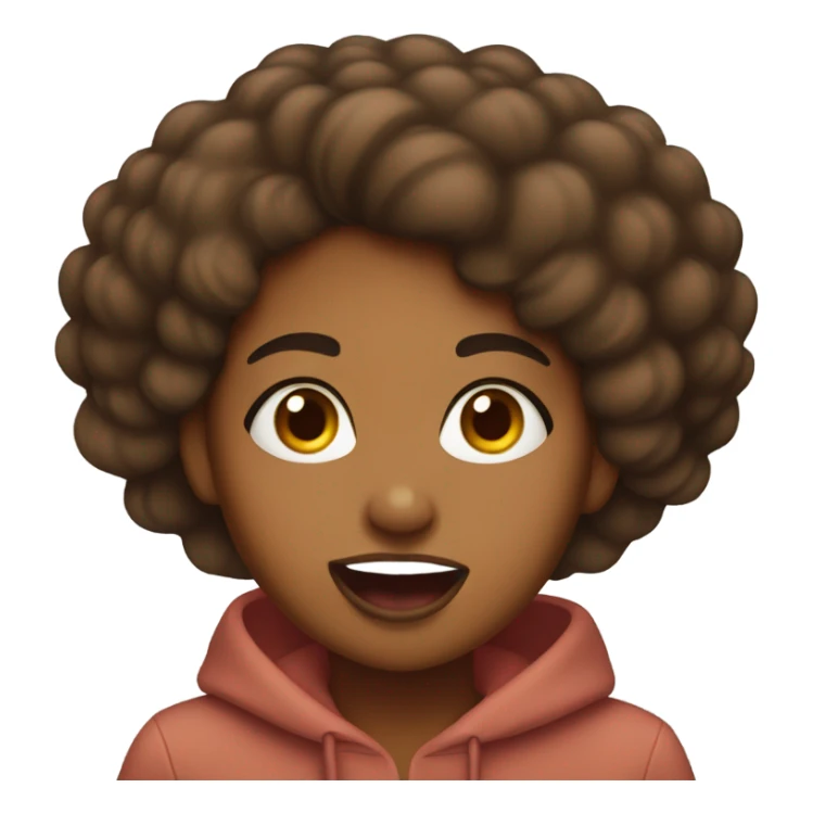 Brown girl sticking out her tongue sticker