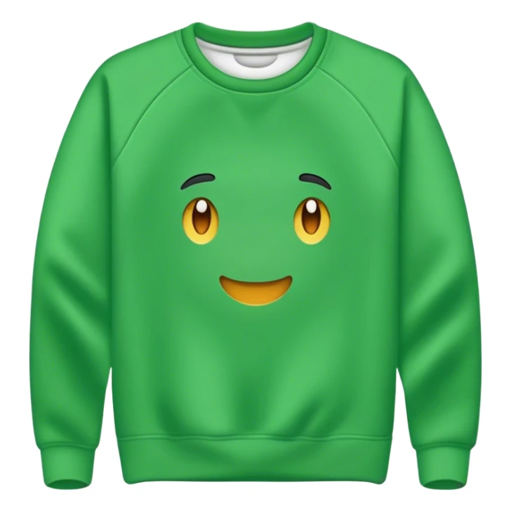 Green sweat shirt sticker