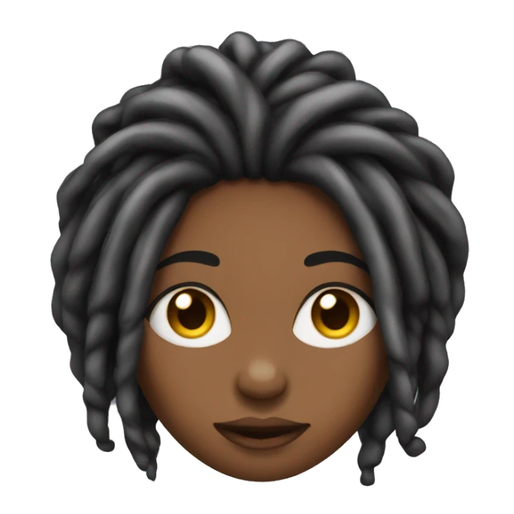 One Black woman with long dreads sticker