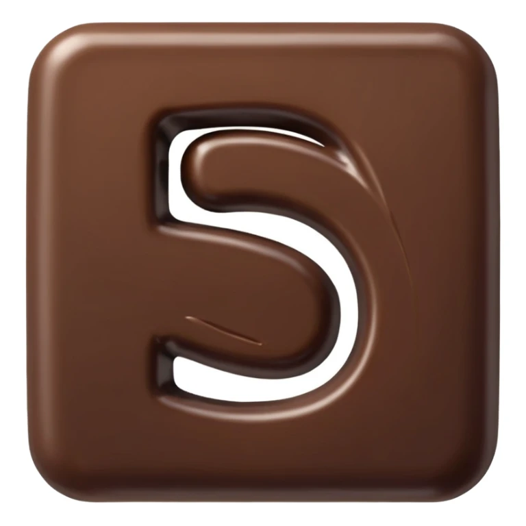 Letter S made out of chocolate sticker