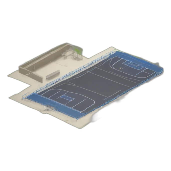 construction yard of a sports facility sticker