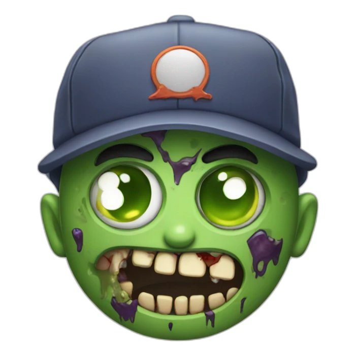 Zombie with a cap sticker