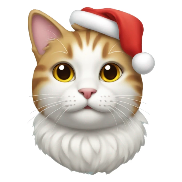 cat wear a crismas pet sticker