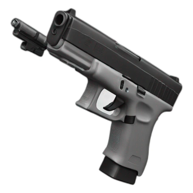 Emoji whit a Glock 17 on the hand sticker