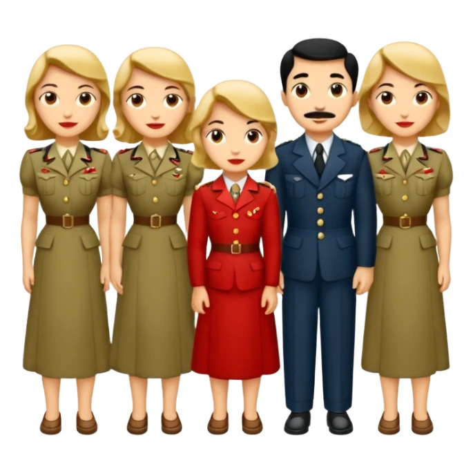 1940 takım elbise giyinen insanlar sticker