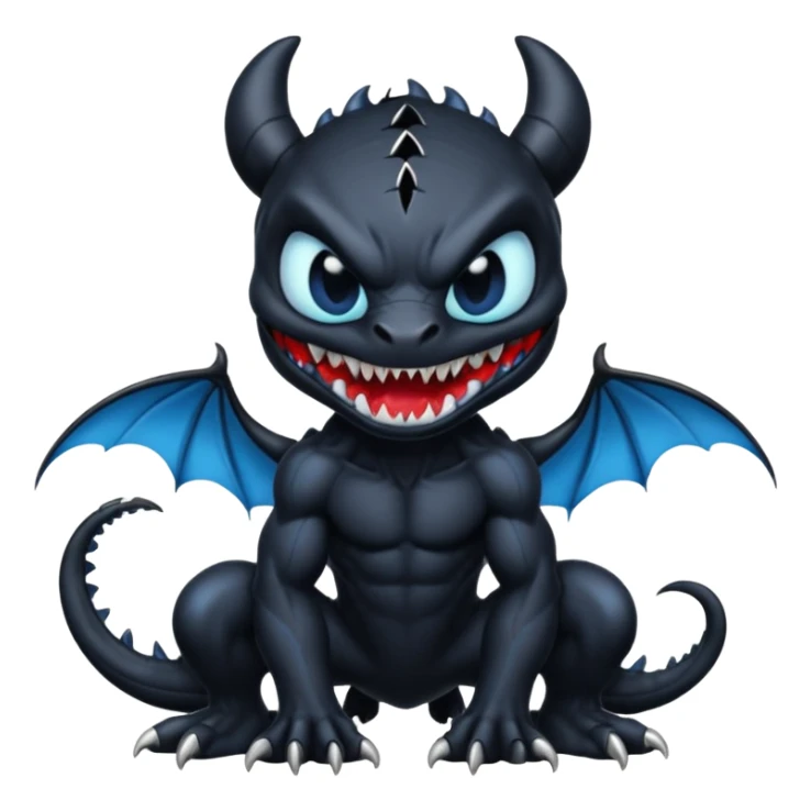Venom-Stitch-Toothless-fusion (full body) sticker