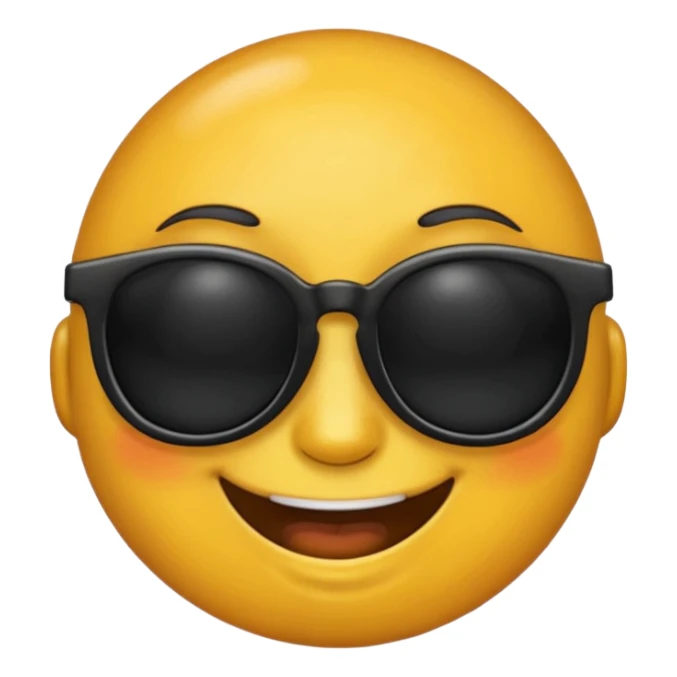Oil and emoji with dark glasses sticker