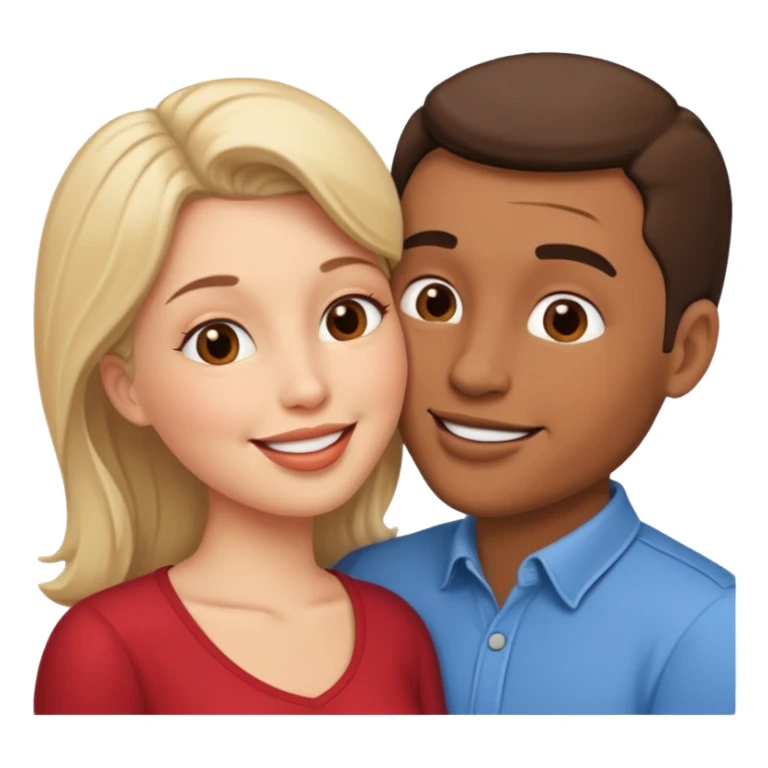 Husband and wife kissing sticker