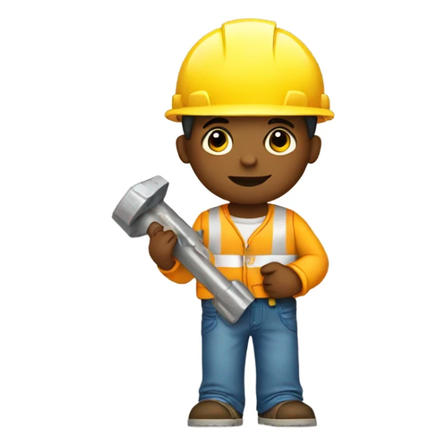 a child with a construction set in his hands sticker