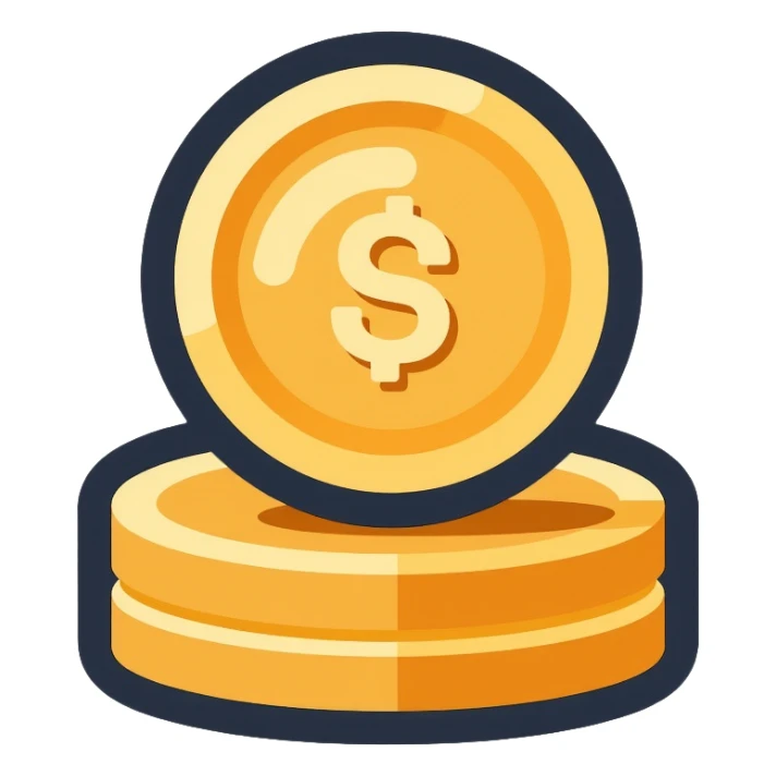 social media followers icon on a gold coin sticker