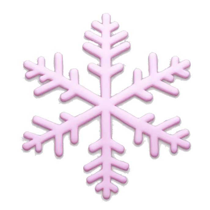 pastel pink snowflake  sticker
