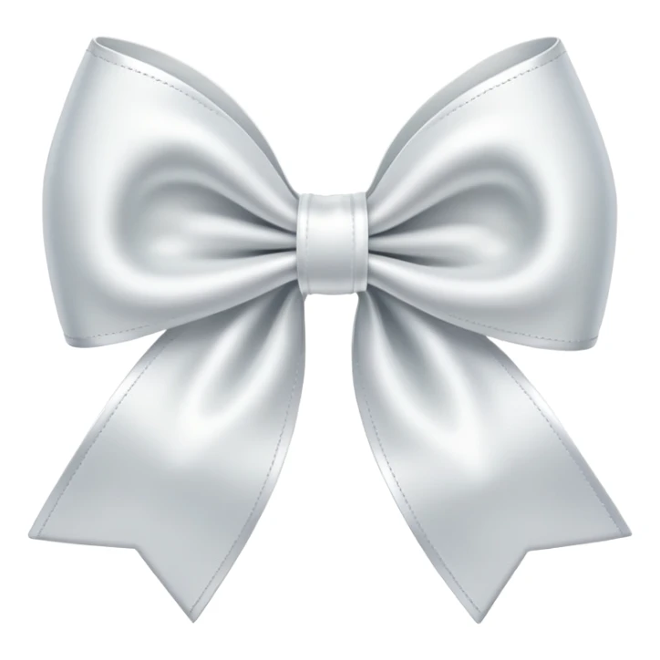 White bow sticker