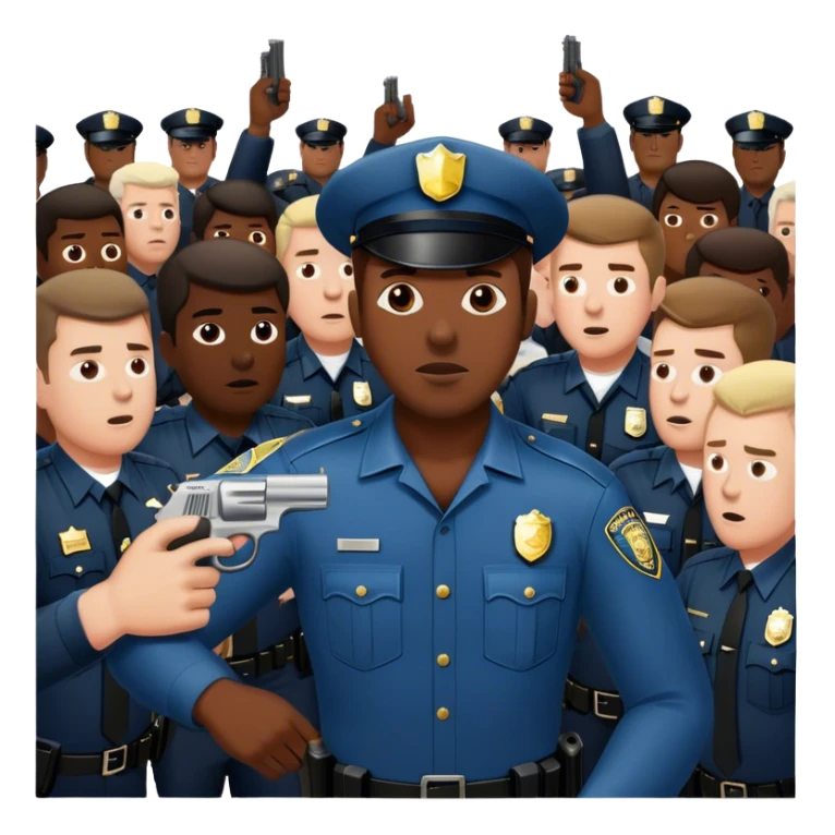 one white cop shooting at one black man in a crowd of white men sticker