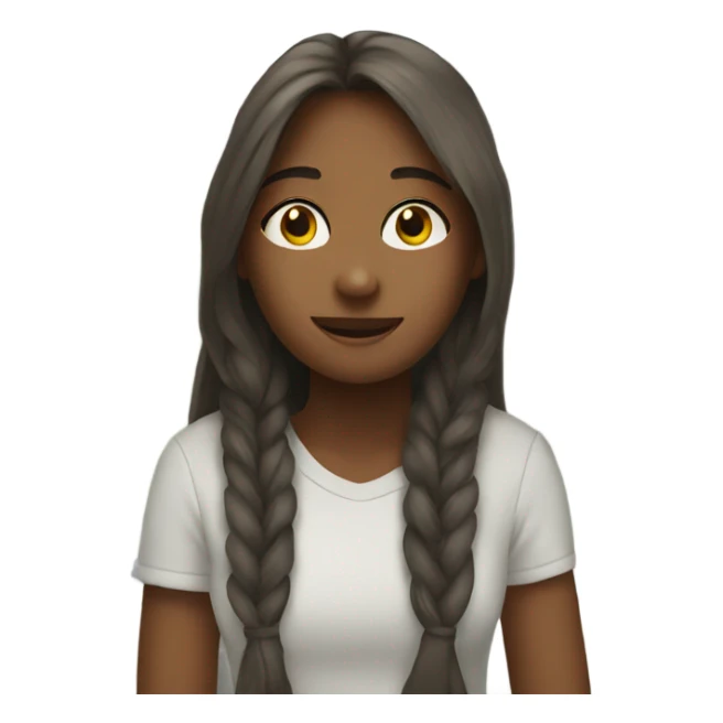 girl with long hair by window sticker