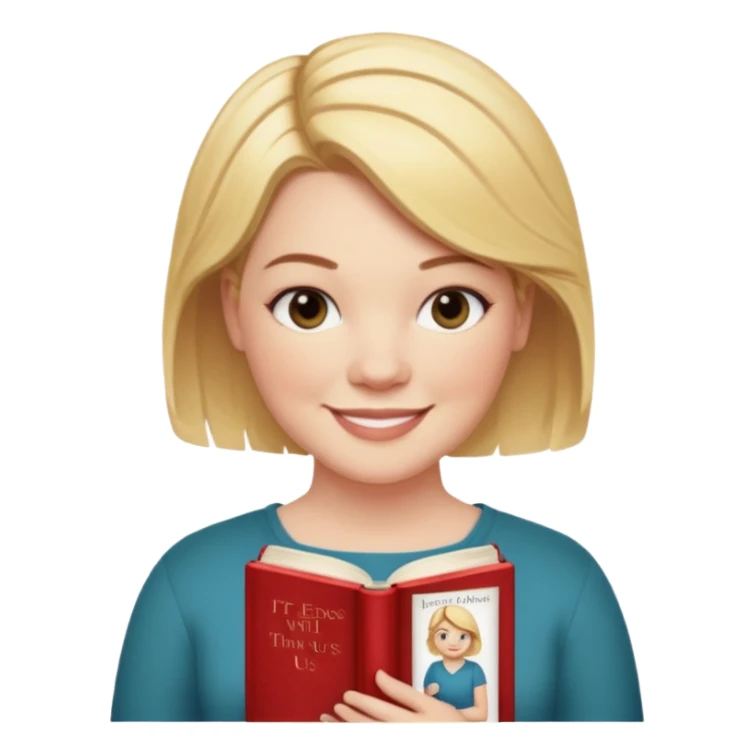 generate an ios genmoji of COLLEEN HOOVER "IT ENDS WITH US" book sticker