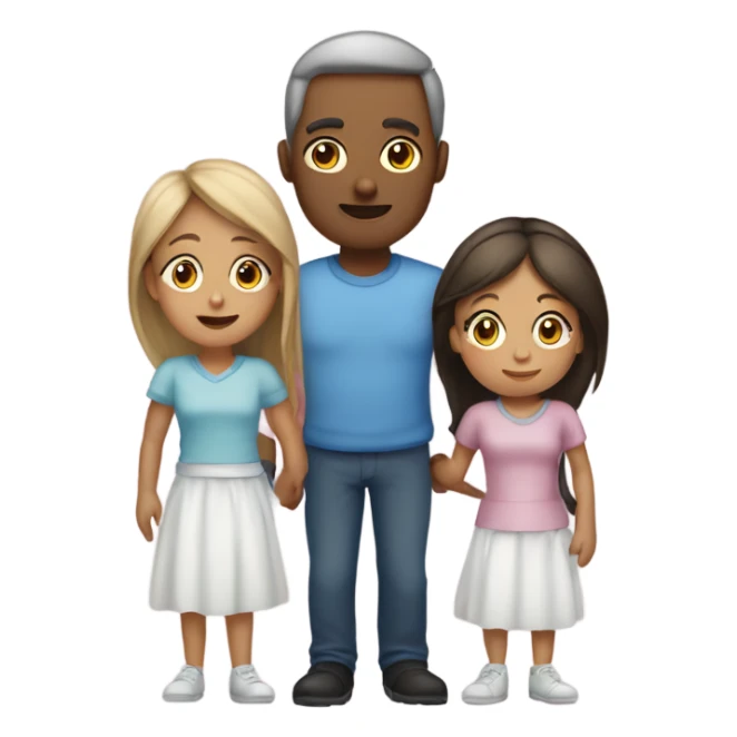 Mom and dad and three sisters sticker