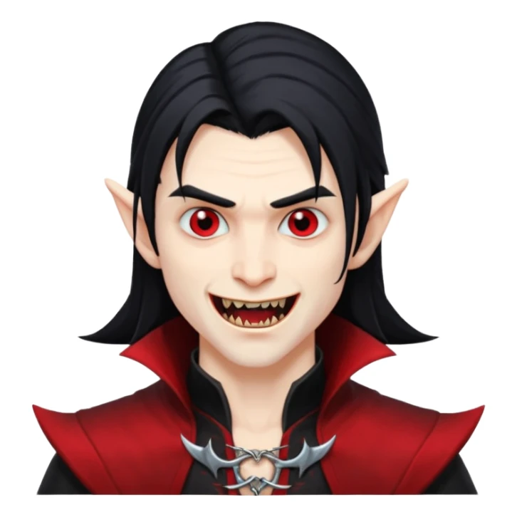 Male long hair vampire elf  sticker