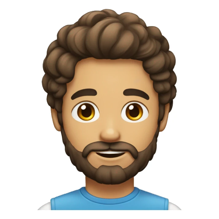 un garcon brun avec de la barbe et les cheveux court sticker