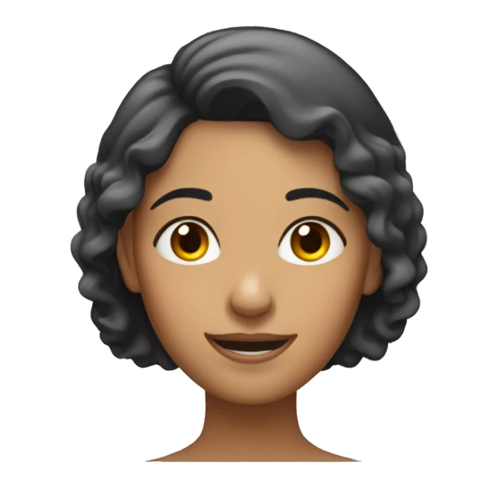 woman using hand to tuck hair behind ear while smirking sticker