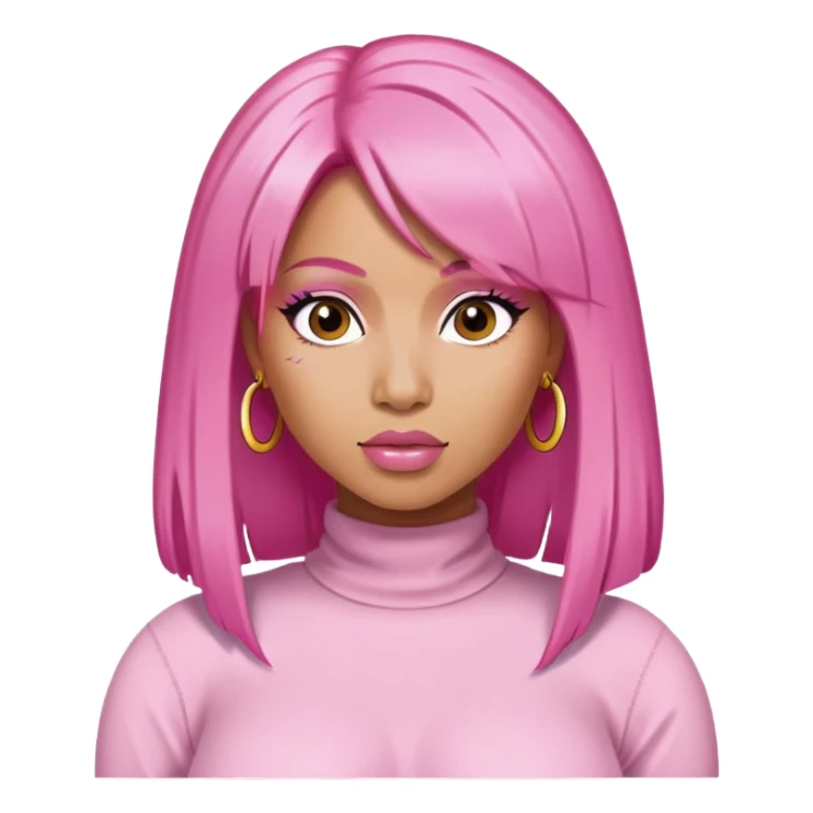 Nicki Minaj with pink hair sticker