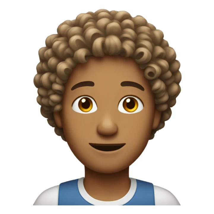 Curly hair people sticker