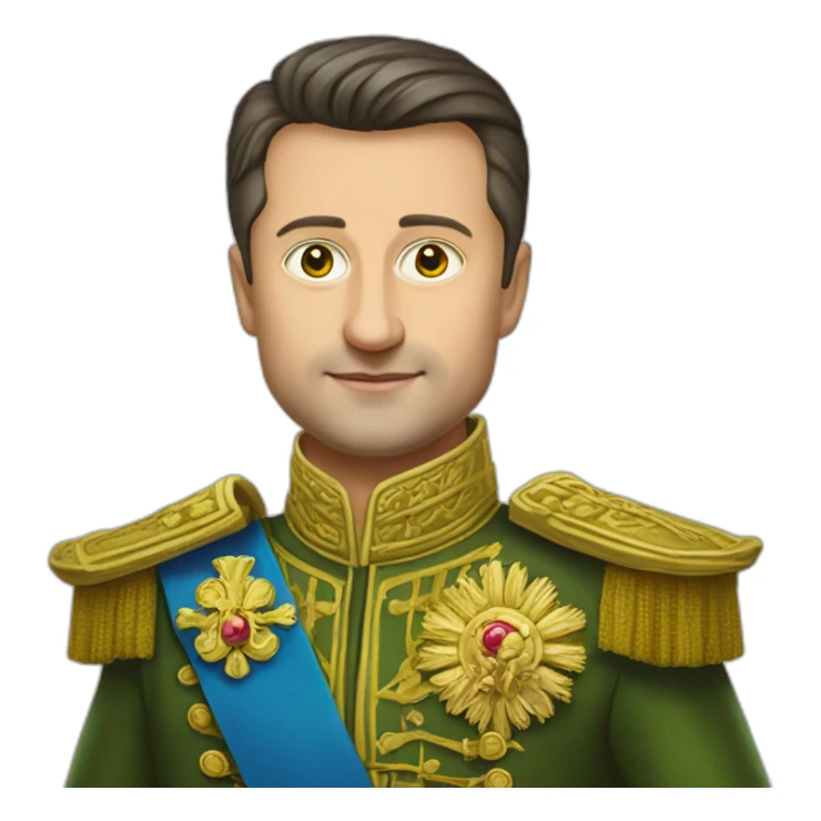 Volodymyr Zelenskyy as prince of Ukraine Empire sticker