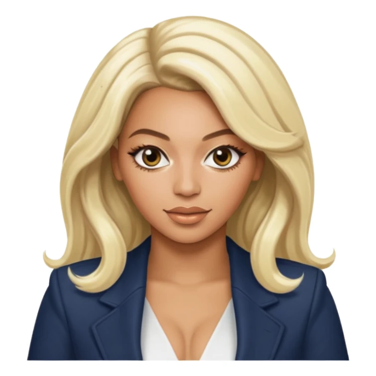Beyonce with platinum blonde hair sticker