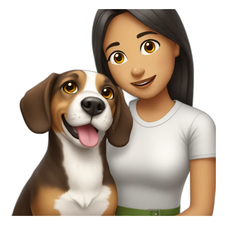 Girl bolivian with a cocker sticker