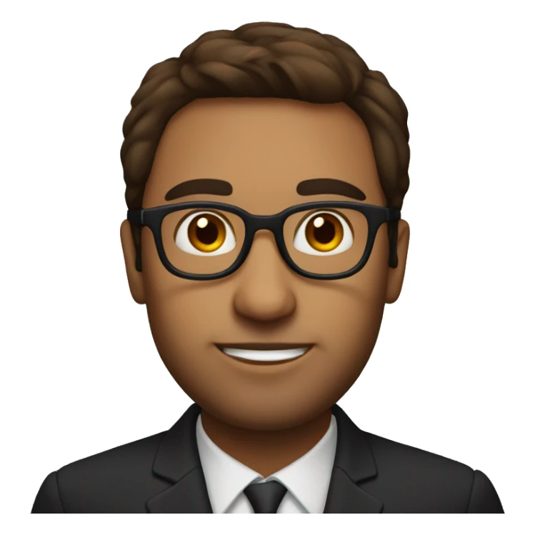 a half italian half indian man with glasses and brown hair called miro sticker