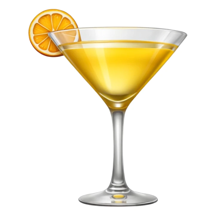orangeish yellow in martini glass
 sticker